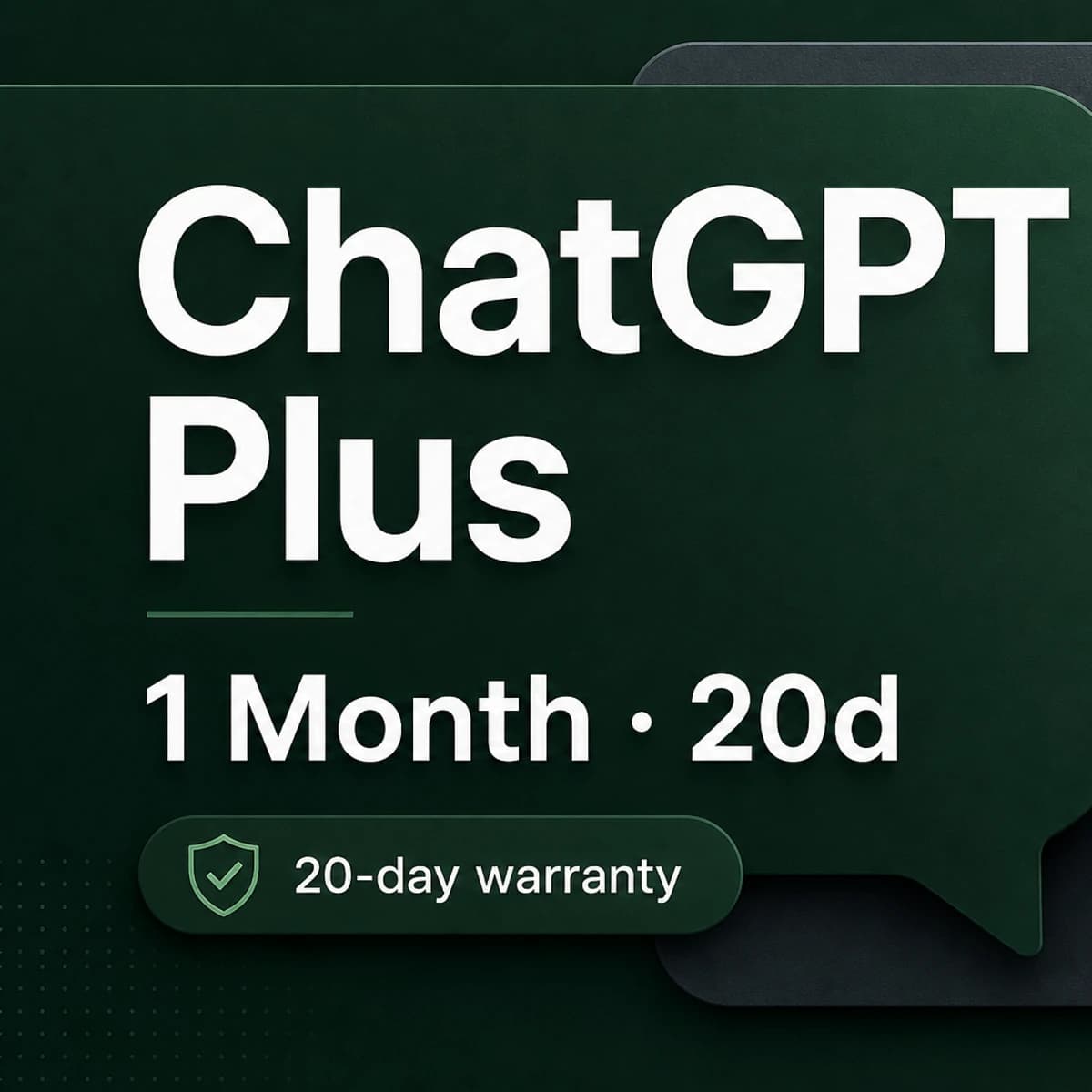 ChatGPT Plus — 1 Month (20-day warranty) product visual